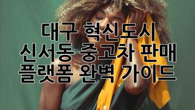 대구 혁신도시 신서동 중고차 판매 플랫폼 완벽 가이드
