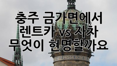 충주 금가면에서 렌트카 vs 자차, 무엇이 현명할까요?