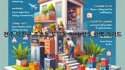 전주 덕진구 조촌동, 도덕동 이사 청소 완벽 가이드